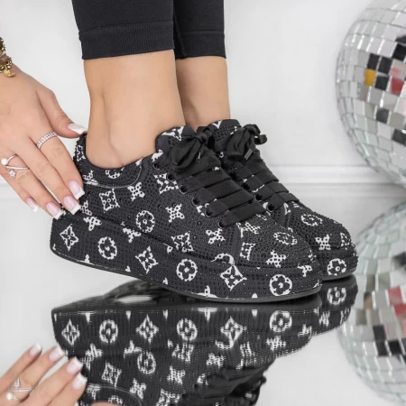 Frauen -Sneaker 3WL201 Schwarz Mei
