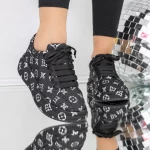 Frauen -Sneaker 3WL201 Schwarz Mei
