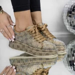 Frauen -Sneaker 3WL201 Brown Mei