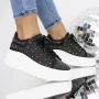 Frauen-Sneaker 3B33 Black-Biała | Mei