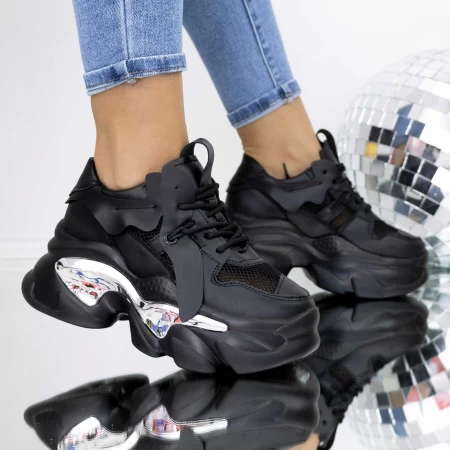 Frauen -Sneaker 3WL133 Schwarz Mei
