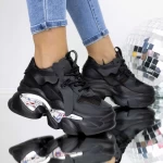 Frauen -Sneaker 3WL133 Schwarz Mei