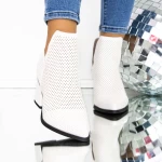 Kurze Stiefel mit einer dicken Absatz 3JF33 Weiß | Mei