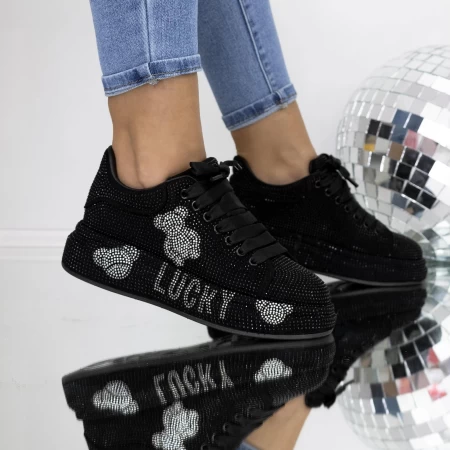Frauen -Sneaker 3WL202 Schwarz Mei