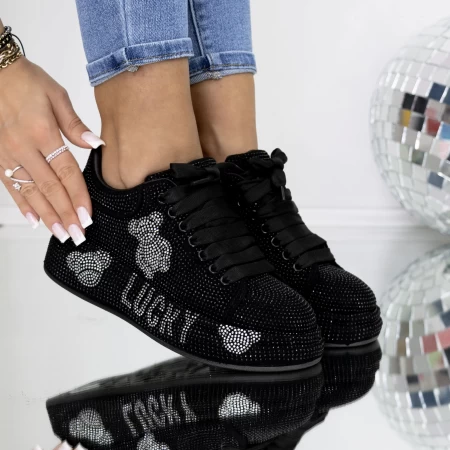 Frauen -Sneaker 3WL202 Schwarz Mei