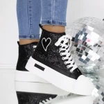 Frauenstiefel im Frühling-Jesień 3b29 Black | Mei