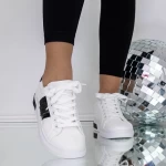 Frauen -Sneaker 3B31 Weiß und Schwarz | Mei