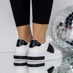 Frauen -Sneaker 3B31 Weiß und Schwarz | Mei