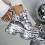 Frauenstiefel im Frühlings-Jesjn33 Silber Mei