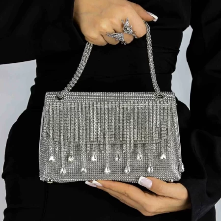 Umhängetasche 714 Silber Mei