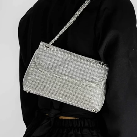 Silber M00975 Umhängetasche Mei