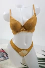 Dessous -Set - Feigen und BH - V36 Gelb Rosegirl