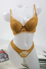 Dessous -Set - Feigen und BH - V36 Gelb Rosegirl