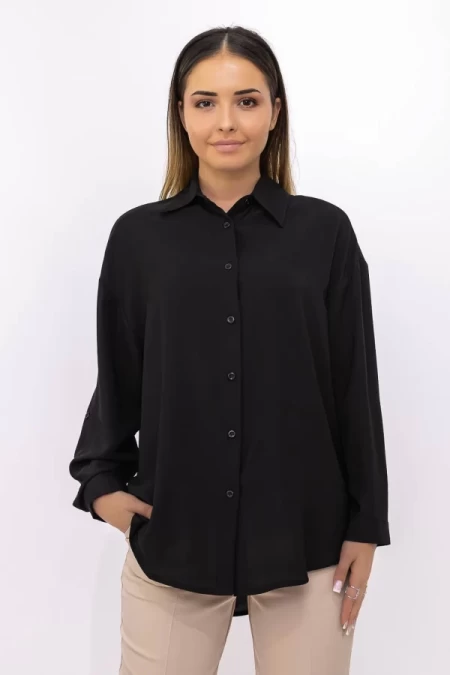 Frauenhemd 1709-1-25 Schwarz | ADROM