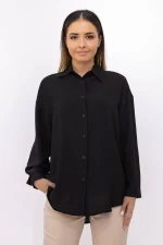 Frauenhemd 1709-1-25 Schwarz | ADROM