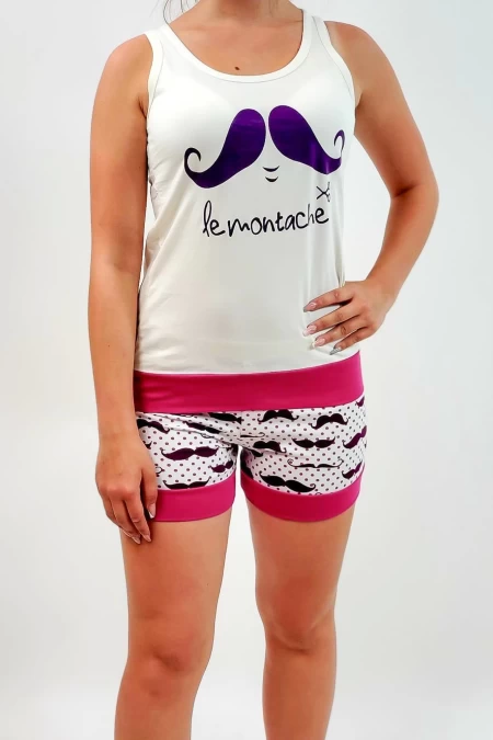 Pyjama 30365 White-Purple | Ulus