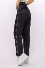 Frauen Jeans H2697 Schwarz Kikiriki