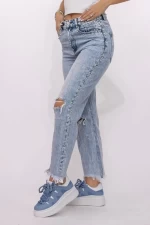 Frauen Jeans H2696 Blau Kikiriki