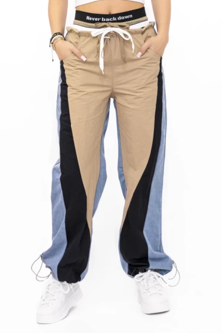Frauen TR380 Beige-blaue Hosen | Kikiriki