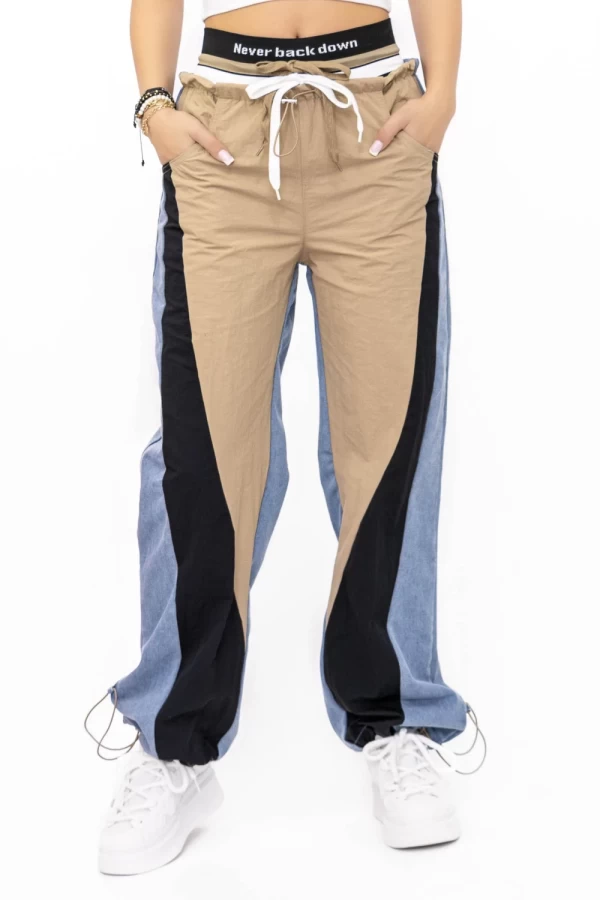 Frauen TR380 Beige-blaue Hosen | Kikiriki