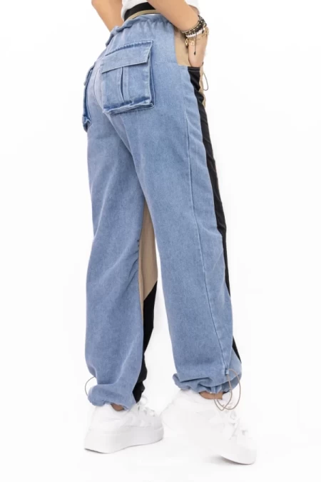 Frauen TR380 Beige-blaue Hosen | Kikiriki