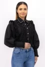 Frauen TR69017 Black T -Shirt Kikiriki