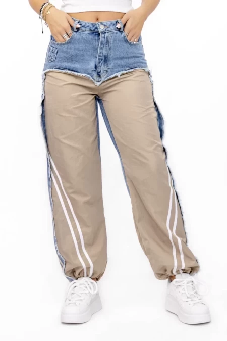 Frauenhose 1938 beige-blau Kikiriki