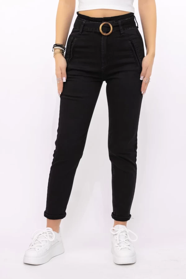 HW-79A-Frauen-Schwarze Jeans für Frauen Kikiriki