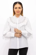 Frauenhemd 9575 Weiß Kikiriki