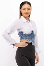 Frauenhemd FRA-7720 Weiß | Kikiriki
