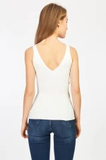 Ärmellose Bluse 091 Weiß ADROM