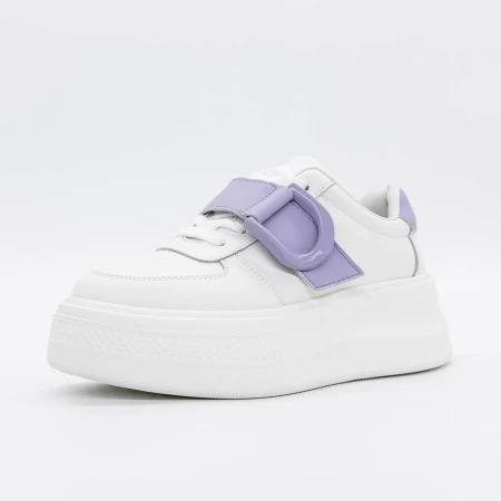 Damen-Sneaker E23070 White-Purple | Advancer