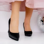 Schuhe auf dicker 3DC33 schwarzer Sohle Mei
