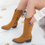 Frauenstiefel und hellbraun Mei