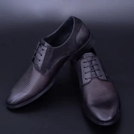 Herrenschuhe aus natürlichem Leder Y053A-08f Schwarz | Stephano