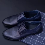 Herrenschuhe aus natürlichen Leder Y053A-08F Dunkelblau | Stephano