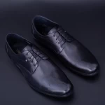 Herrenschuhe aus natürlichem Leder Y006A-26f Schwarz | Stephano