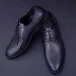 Herrenschuhe aus natürlichem Leder Y006A-26f Schwarz | Stephano