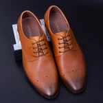 Herrenschuhe aus natürlichen Leder Y006A-26f Bronze Stephano