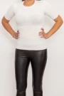 Kurzärärmelbluse für Frauen QF5017-5 Weiß | Mode