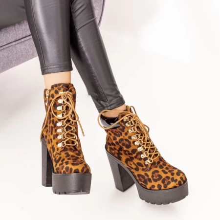 Kurze High Heels und XKK266 Leopard Mei