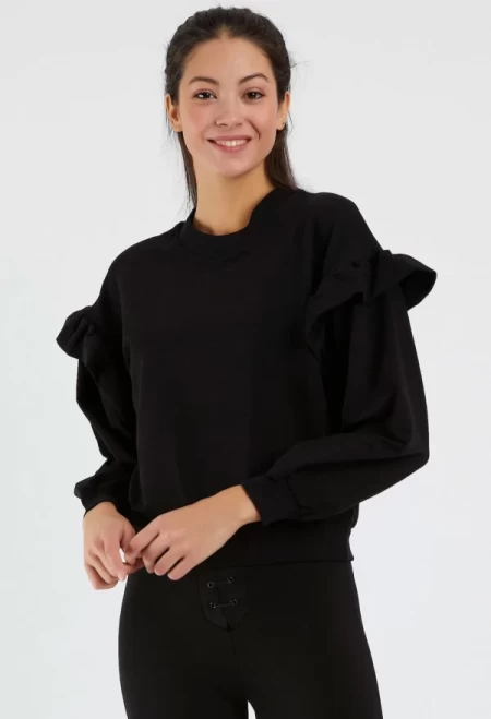 Frauen Sweatshirt 9127 Black | ADROM