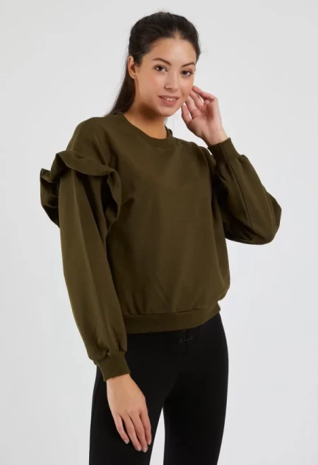 Frauen Sweatshirt 9127 Khaki | ADROM