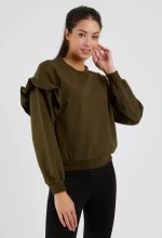 Frauen Sweatshirt 9127 Khaki | ADROM