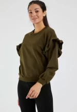 Frauen Sweatshirt 9127 Khaki | ADROM