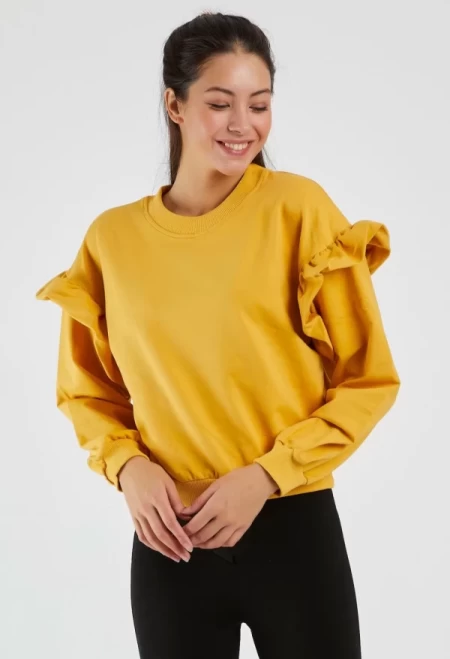 Frauen Sweatshirt 9127 Gelb ADROM