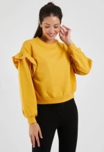 Frauen Sweatshirt 9127 Gelb ADROM