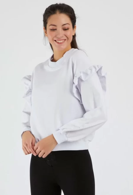 Frauen Sweatshirt 9127 Weiß ADROM