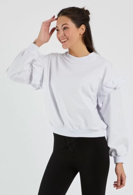 Frauen Sweatshirt 9127 Weiß ADROM