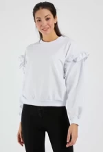 Frauen Sweatshirt 9127 Weiß ADROM